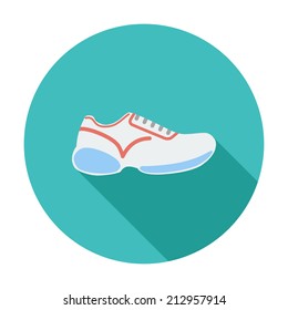 Shoes. Single flat color icon. Vector illustration.