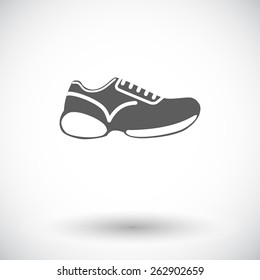 Shoes. Single flat icon on white background. Vector illustration.