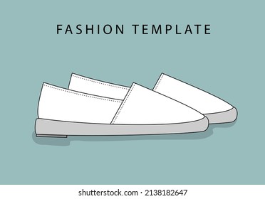 shoes  sketches. fashion accesories template