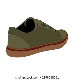 Shoes sneaker coloring drawing vector, Sneakers drawn in a coloring, black line sneaker trainers template coloring, vector Illustration.
