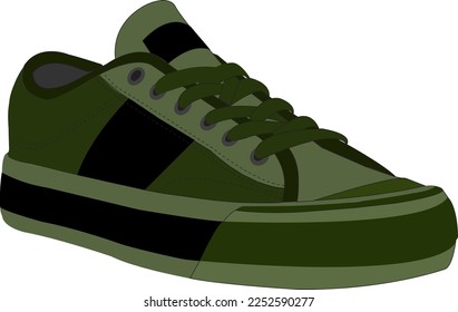 Schuhe Sneaker-Malvektor, Turnschuhe in einer Farbe gezeichnet, schwarze Linie Sneaker Trainer Vorlagenfarben, Vektorgrafik.