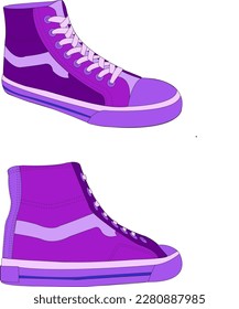 Shoes sneaker coloring drawing vector, Sneakers drawn in a coloring, black line sneaker trainers template coloring, vector Illustration.