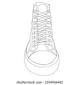 how to draw converse from the front