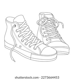 Zapatos o elemento de diseño vectorial de eslabón de espesor, ilustración