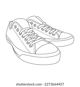 Zapatos o elemento de diseño vectorial de eslabón de espesor, ilustración