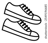 Shoes sneakers pair couple vector design icon symbol illustration.