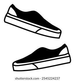 Sapatos tênis par par par vetorial ícone ícone símbolo ilustração.