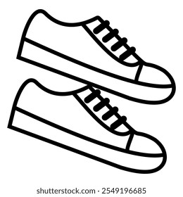 Zapatos zapatillas de deporte pareja de Vector de diseño icono ilustración de símbolo.