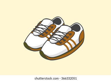 shoes. sneakers. vector
