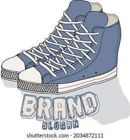 shoes or sneakers vector can be used as a logo or a stickers template