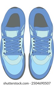 Shoes Sneakers Vector, running shoe vector illustration, shoe isolated, casual shoes hand-drawn collection full color