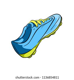 Shoes Soccer ball on white background