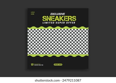 shoes social media banner design template