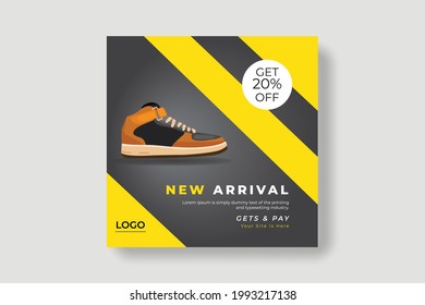 Shoes social media banner, post templates design