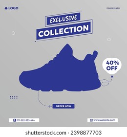 Shoes social media banner templates design.