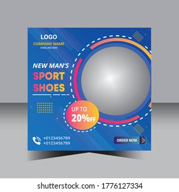 Shoes Social Media Banners or Posters Template Collection with Any color and glow effect design.