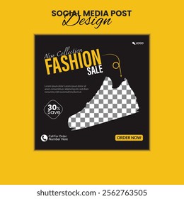 Shoes social media post design layout