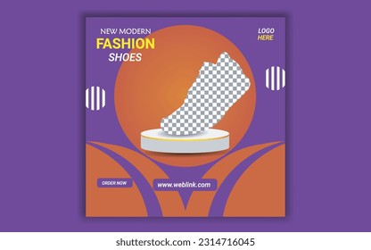 Shoes social media post square flyer Banner design