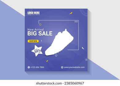 Shoes social media promotion Instagram banner post design