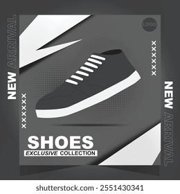 Shoes social media template banner. Post templates design. Sale promotion.