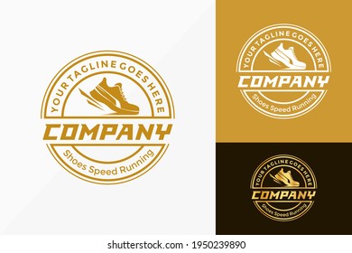 Shoes Speed Running Logo Vector Design Stock Vector (Royalty Free ...