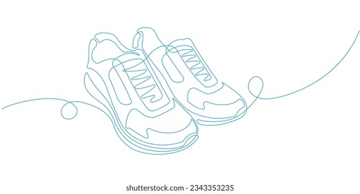 Shoes for sports and fitness. Sneakers .Shoe advertising .Vector illustration .