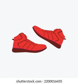 shoes, sports shoes or gym shoes on a white background