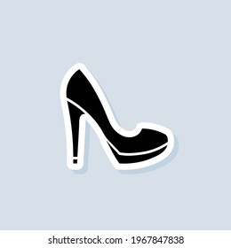 Shoes sticker, logo, icon. Vector. Fashion store logo. Online shop Logo. Shopping icon. Vector on isolated background. EPS 10