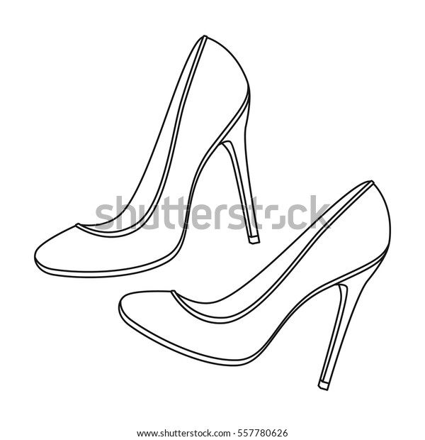 Shoes Stiletto Heel Icon Outline Style Stock Vector (Royalty Free ...