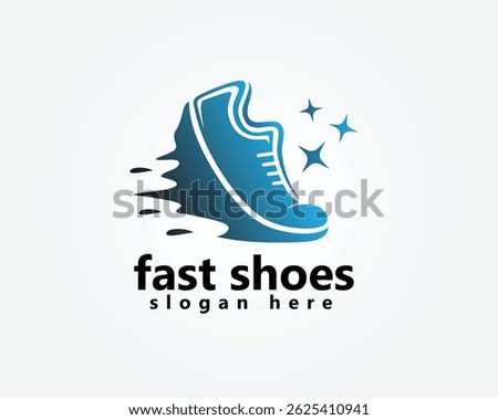 shoes store and shoes clean logo,shoes with fast icon,logo design template