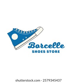 Shoes store logo design _ borcelle shoes store logo design vector illustration design 