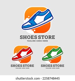 Diseño vectorial del logotipo de la tienda de zapatos