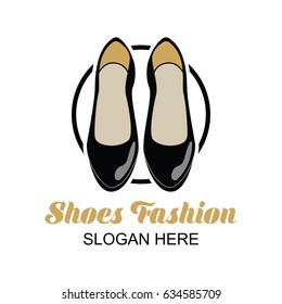 shoes store, shoes shop logo with text space for your slogan / tag line for fashion business. vector illustration
