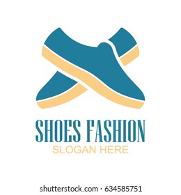 shoes store, shoes shop logo with text space for your slogan / tag line for fashion business. vector illustration
