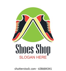 shoes store, shoes shop logo with text space for your slogan / tag line for fashion business. vector illustration