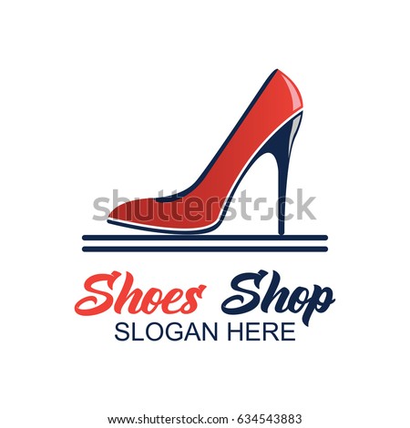 shoes store, shoes shop logo with text space for your slogan / tag line for fashion business. vector illustration
