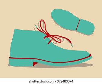 Shoes symbol. Flat Vector illustration