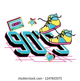 shoes tennis of nineties retro