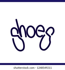 Shoes text logotype vector. text logo element
