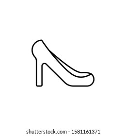 Shoes thin line icon on white background. Vector illustration eps10.