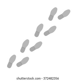 Shoes trail. vector