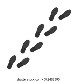 Shoes trail. vector
