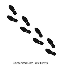 Shoes trail. vector