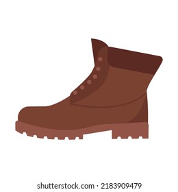 Shoes for travel and hiking isolated on white background. Flat vector illustration