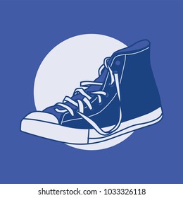 Shoes Untied Vector Illustration Background