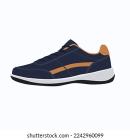 shoes vector blue color trim yellow