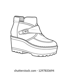 Shoes vector design illustration template