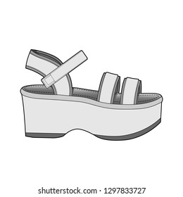 Shoes vector design illustration template