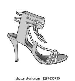 Shoes vector design illustration template