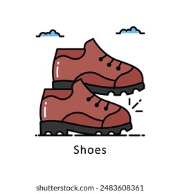 Shoes vector  Filled outline Design illustration. Symbol on White background EPS 10 File